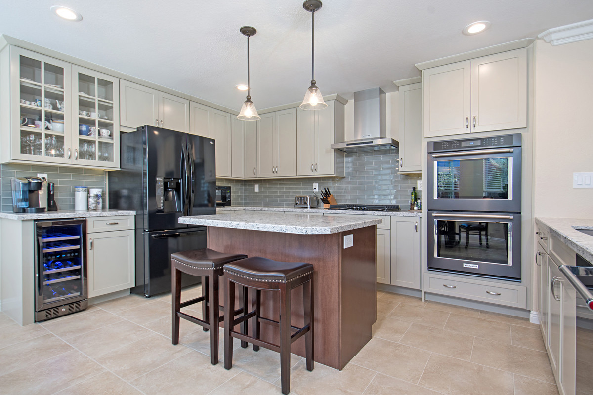 Kitchen Remodeling Contractor San Diego
 San Diego Kitchen Remodel with White Cabinets and Dark