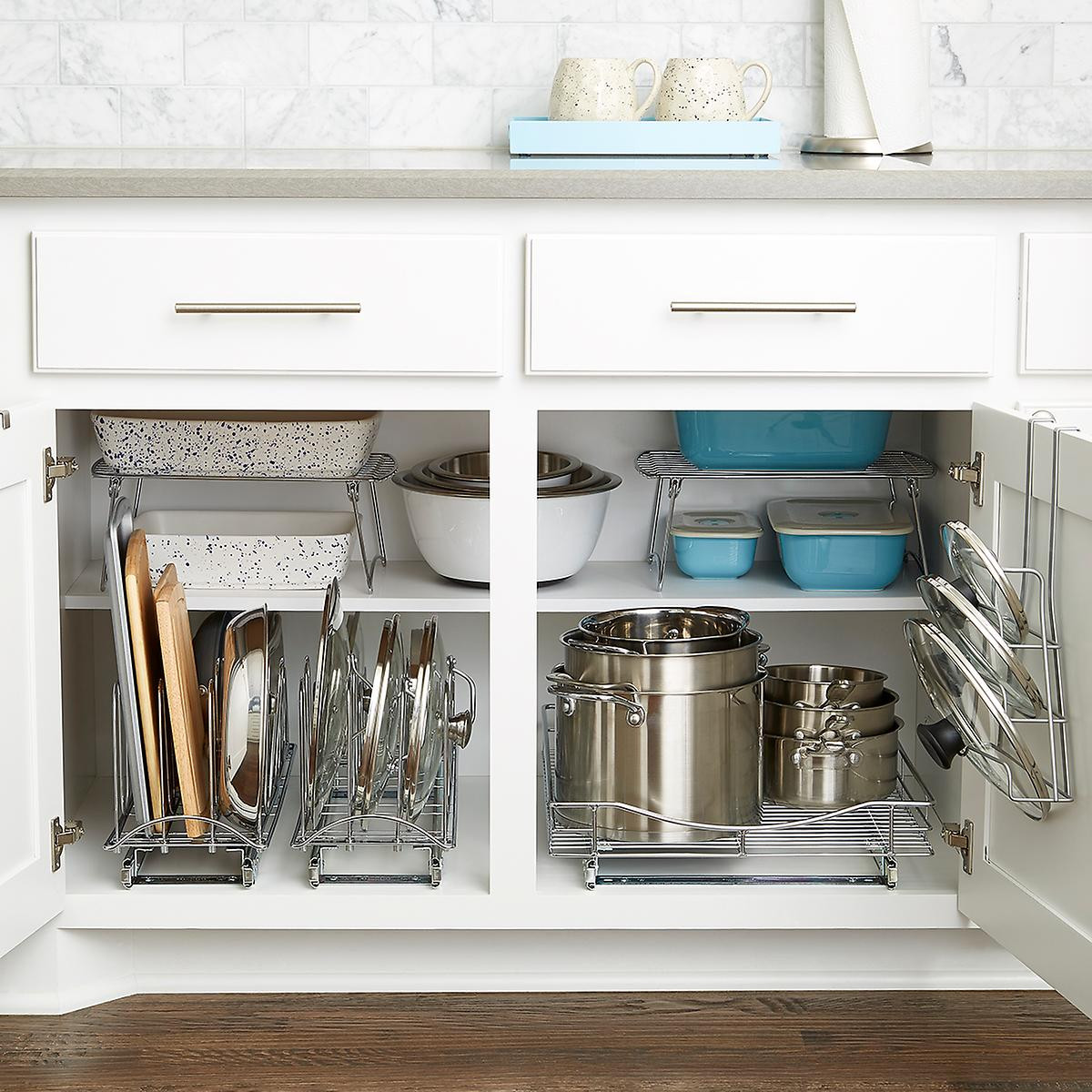 Kitchen Shelf Organizers
 Pull Out Shelf Lynk Chrome Pull Out Cabinet Drawers