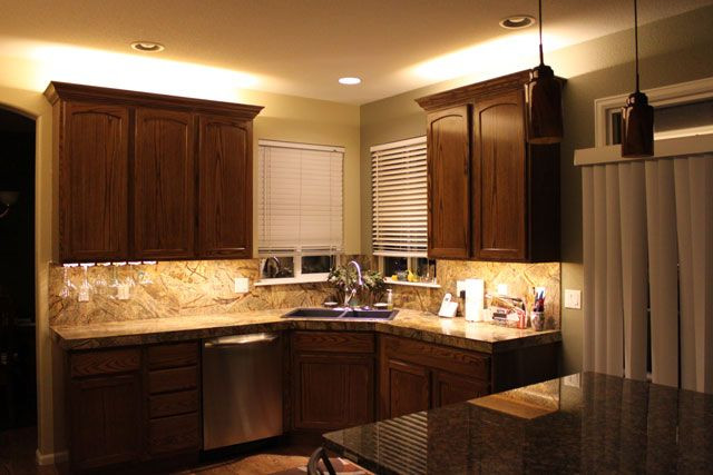 Kitchen Strip Lights Under Cabinet
 lighting in kitchen cabinet