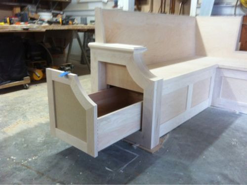 Kitchen Tables With Storage Benches
 Banquette Build first furniture attempt by