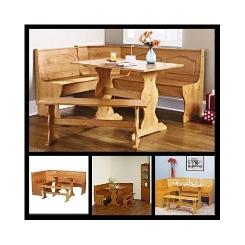 Kitchen Tables With Storage Benches
 Corner Dining Set Kitchen Breakfast Nook Wooden Table