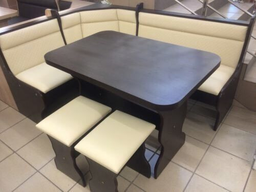 Kitchen Tables With Storage Benches
 KITCHEN DINING CORNER SEATING BENCH TABLE 2 STOOLS WITH