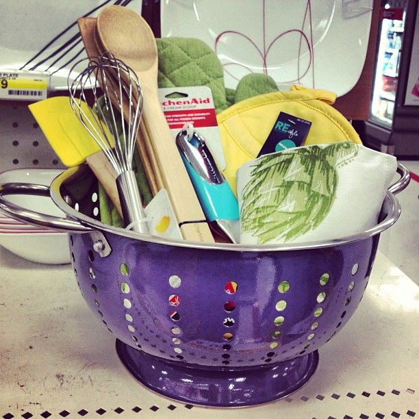 Kitchen Themed Gift Basket Ideas
 Create a fun kitchen t basket in a colander GiftIdea