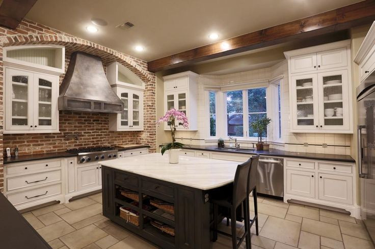 Kitchens With Brick Accent Walls
 Arch and brick accent wall Kitchen Ideas