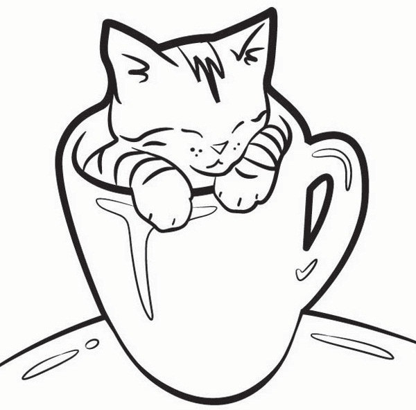 Kitten Coloring Pages For Kids
 Lovely Kitten Coloring Pages