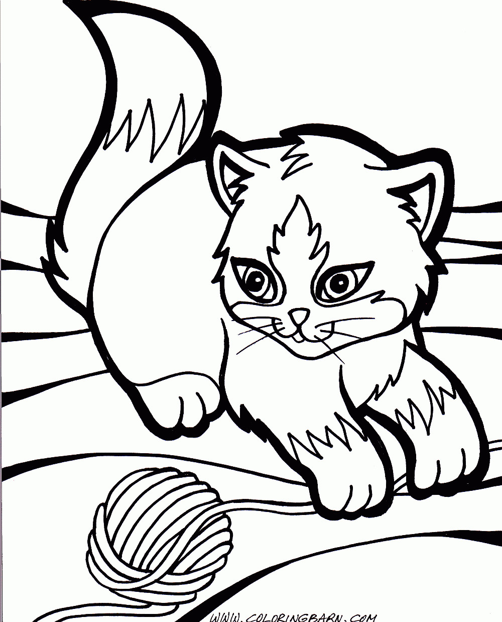 Kitten Coloring Pages For Kids
 kitten coloring pages Free