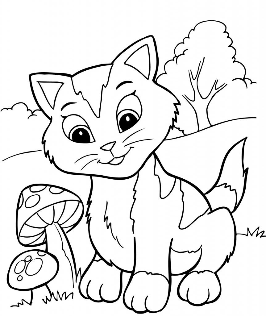 Kitten Printable Coloring Pages
 Free Printable Kitten Coloring Pages For Kids Best