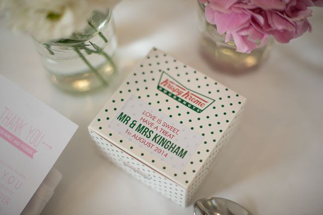 Krispy Kreme Wedding Favor
 Danielle and Danny WEDDING Krispy Kreme Wedding favours