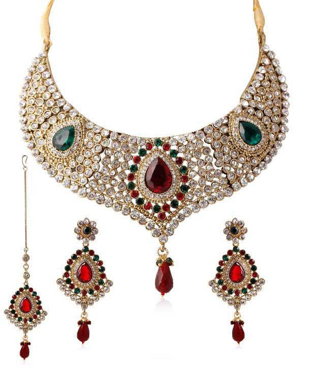 Kundan Necklace Sets
 Touchstone Traditional Choker Kundan Necklace Set Buy