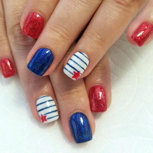 Labor Day Nail Art
 30 Fun Easy Nail Designs To Celebrate Labor Day