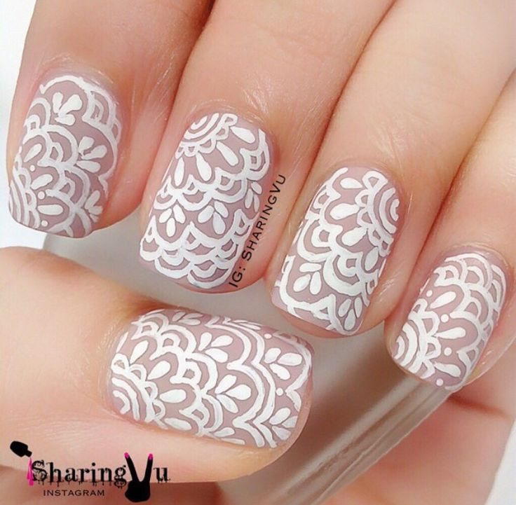 Lace Nail Designs
 50 Latest Lace Nail Art Design Ideas