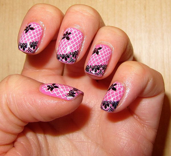 Lace Nail Designs
 20 Fashionable Lace Nail Art Designs Hative