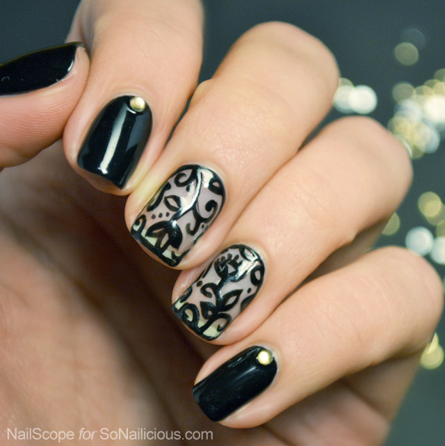 Lace Nail Designs
 Black Lace Nail Art Tutorial