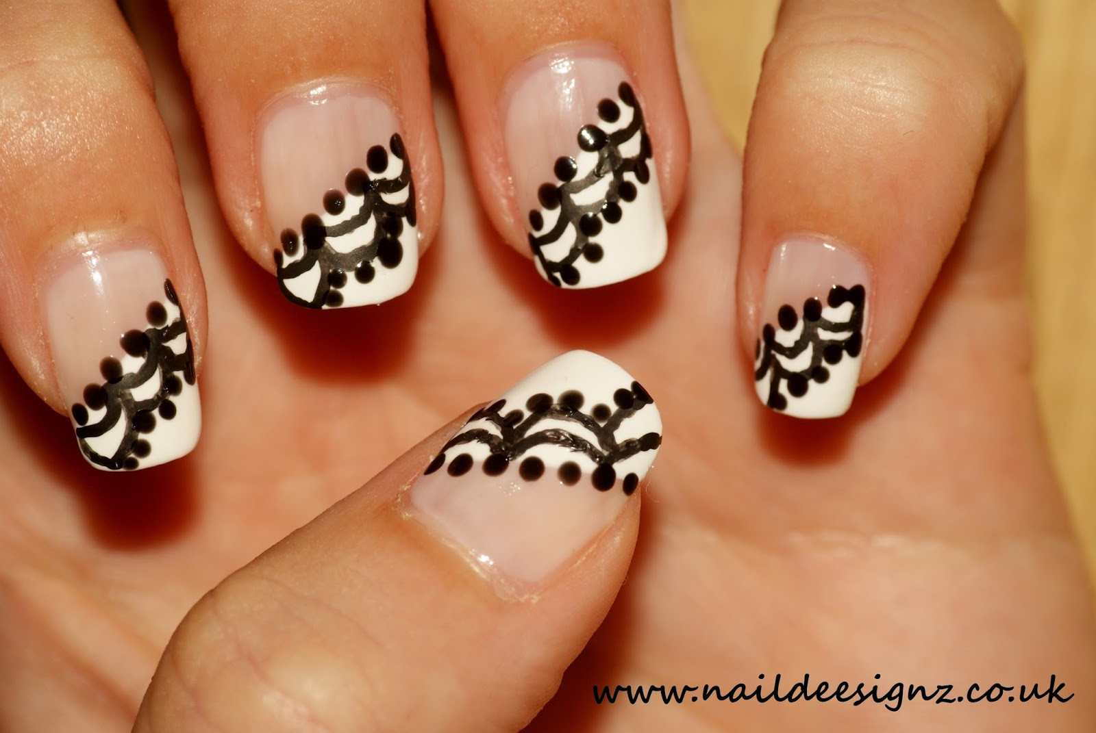 Lace Nail Designs
 NailDeesignz French Lace Nail Art