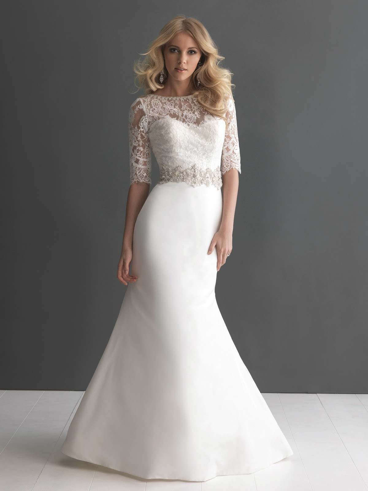 Lace Sleeve Wedding Dress
 DressyBridal Allure Wedding Dresses Fall 2013 Collection