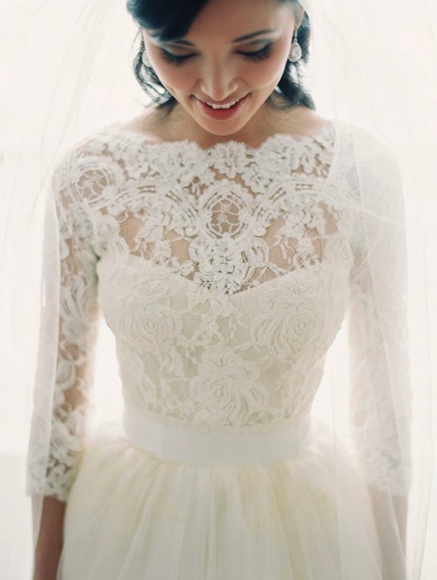 Lace Sleeve Wedding Dress
 30 Gorgeous Lace Sleeve Wedding Dresses
