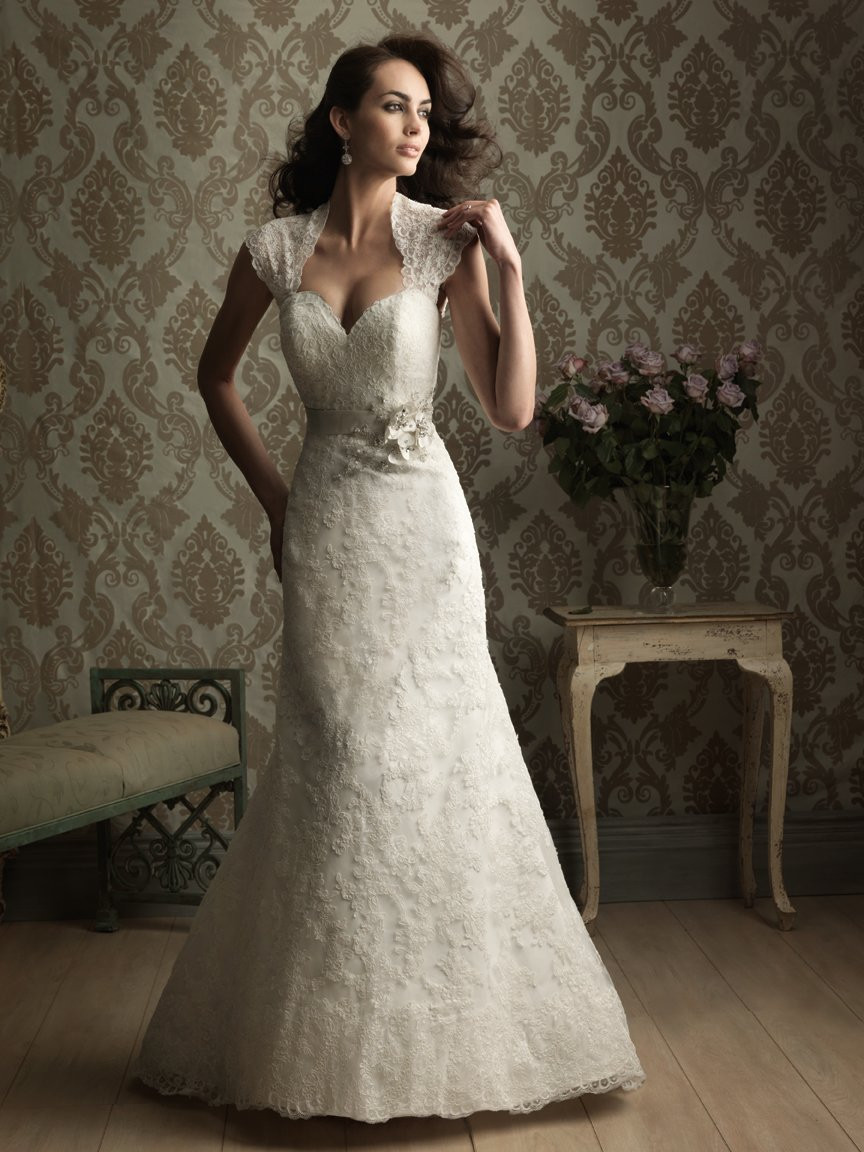 Lace Sweetheart Wedding Dress
 y sweetheart beaded lace overlay wedding dress AWG0150