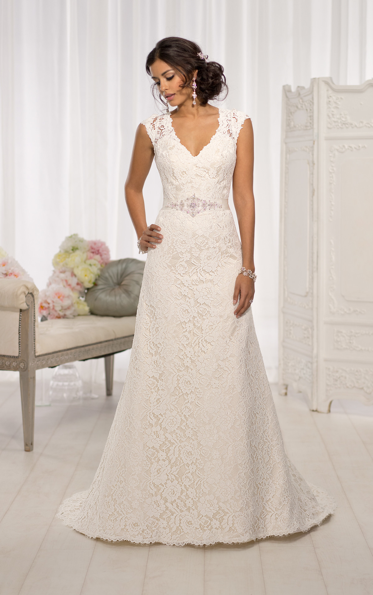 Lace Wedding Dresses With Cap Sleeves
 Wedding Dresses with Sleeves
