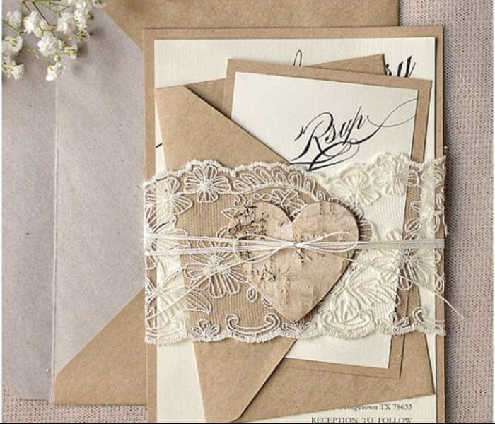 Lace Wedding Invites
 10 Wonderful DIY Wedding Invitations Kits