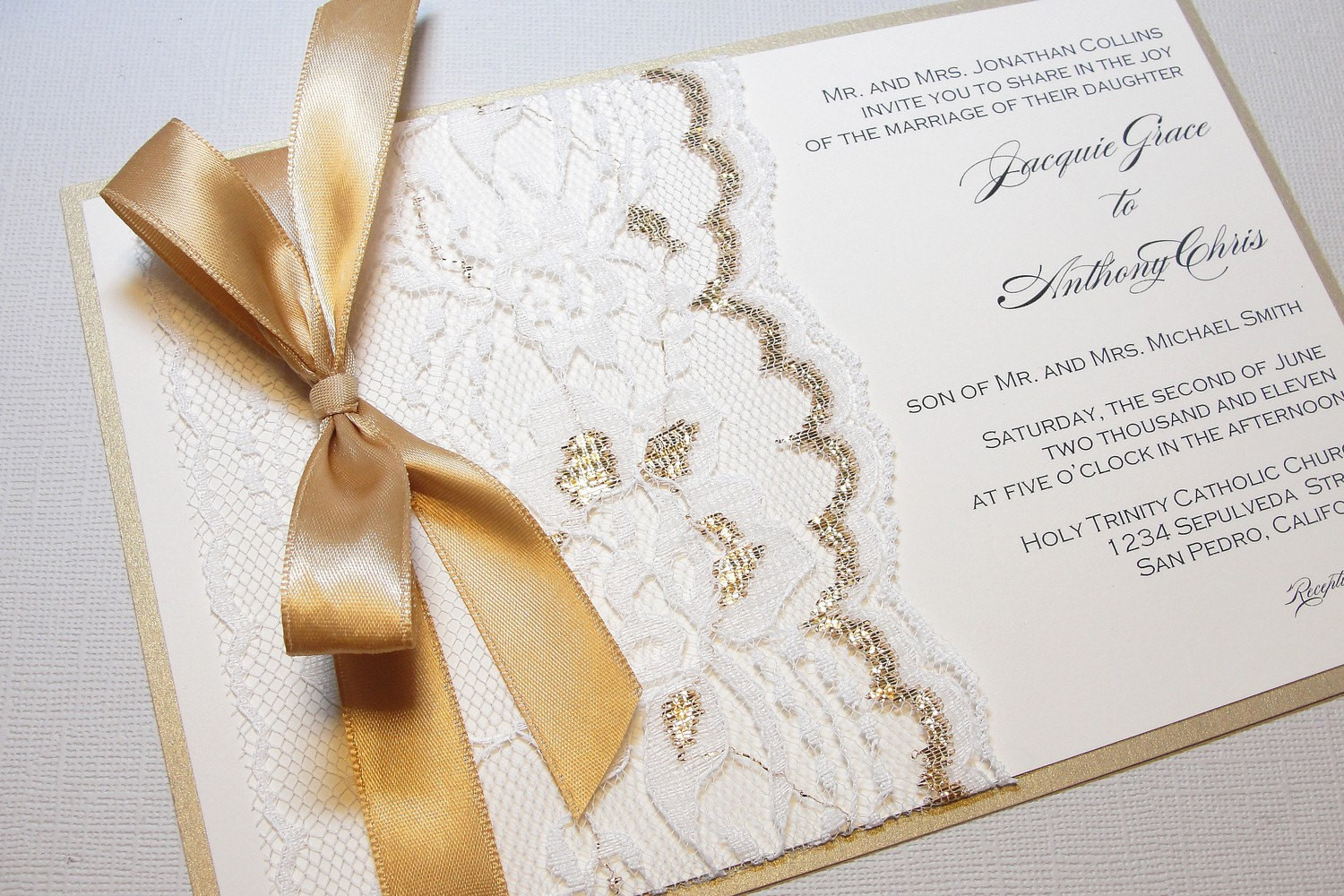 Lace Wedding Invites
 Arneri Inspirations Lace Inspirations from Etsy