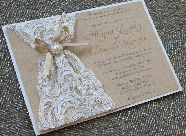 Lace Wedding Invites
 Bridal Shower Invitations Easyday