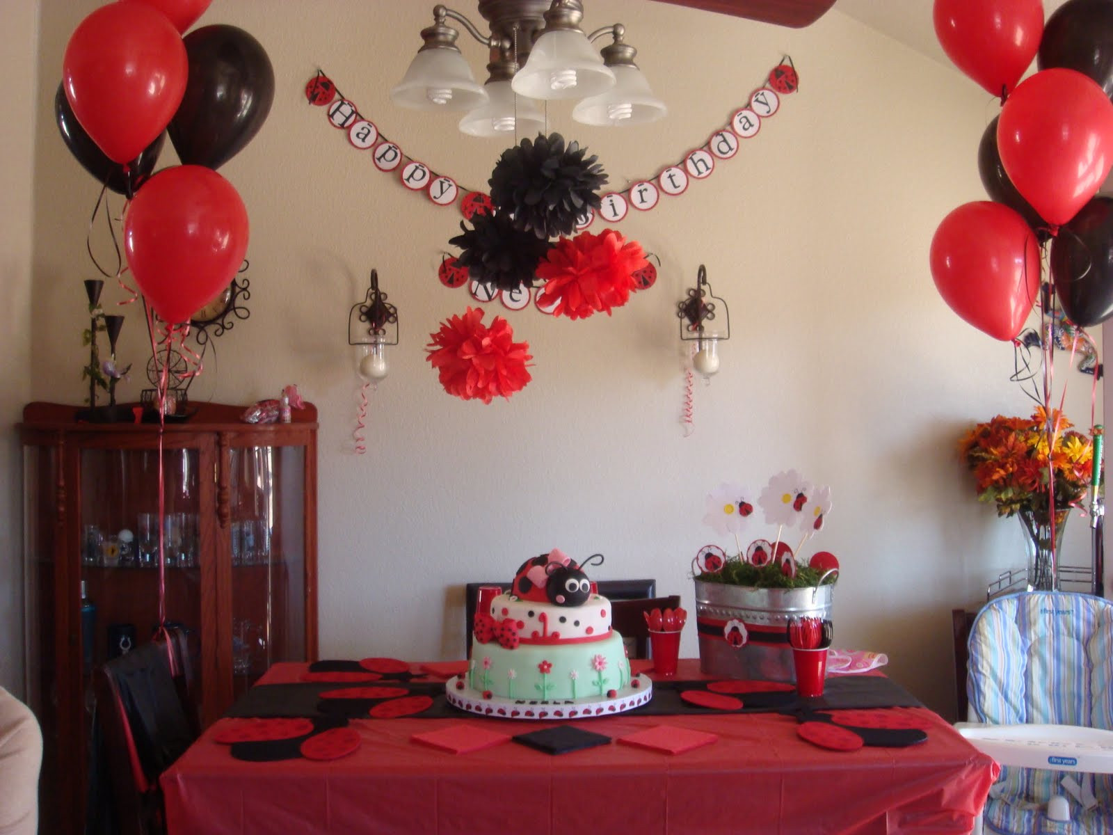 Ladybug Birthday Decorations
 Expressions By Devin Ladybug 1st Birthday Bash