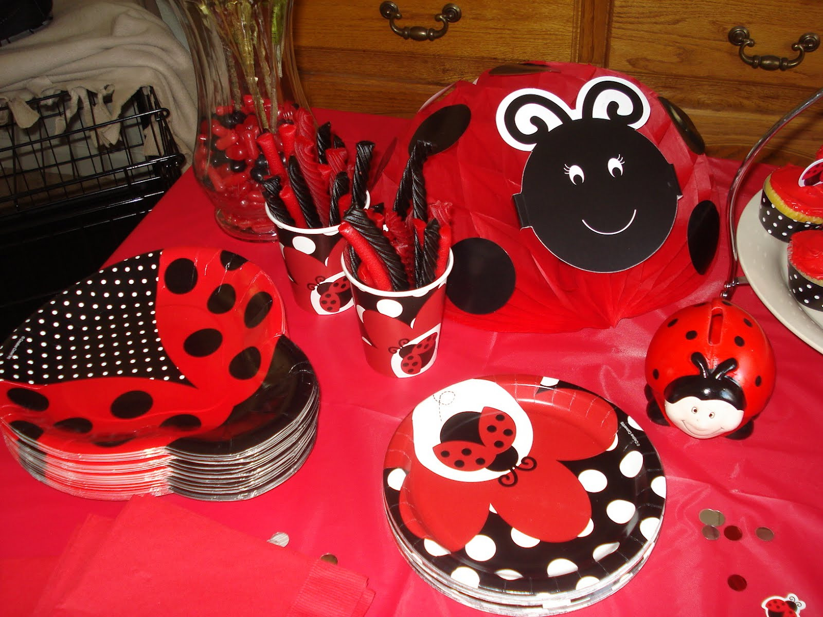 Ladybug Birthday Party Decorations
 gold country girls A Ladybug Birthday Party