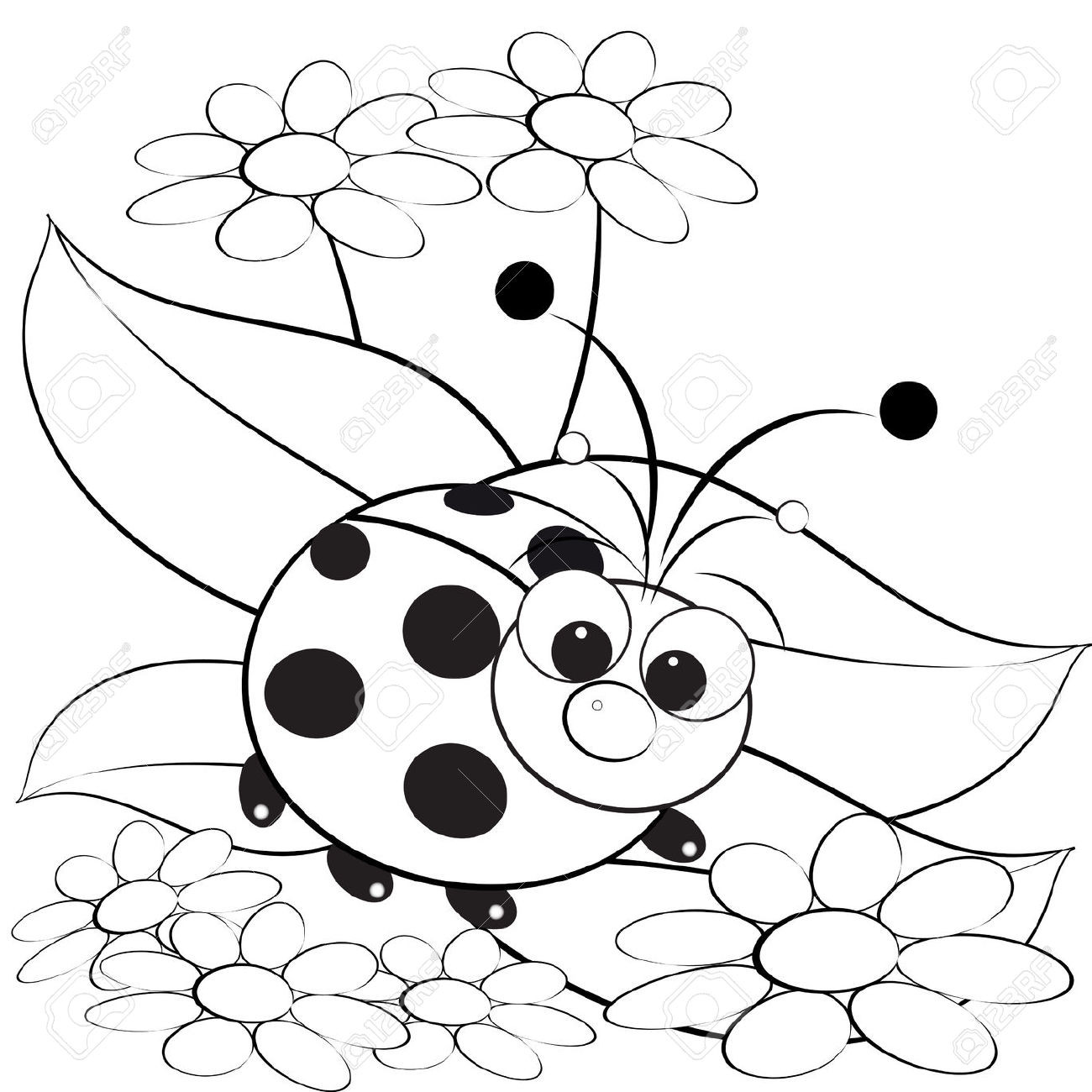 Ladybug Printable Coloring Pages
 Ladybug Drawing For Kids at GetDrawings