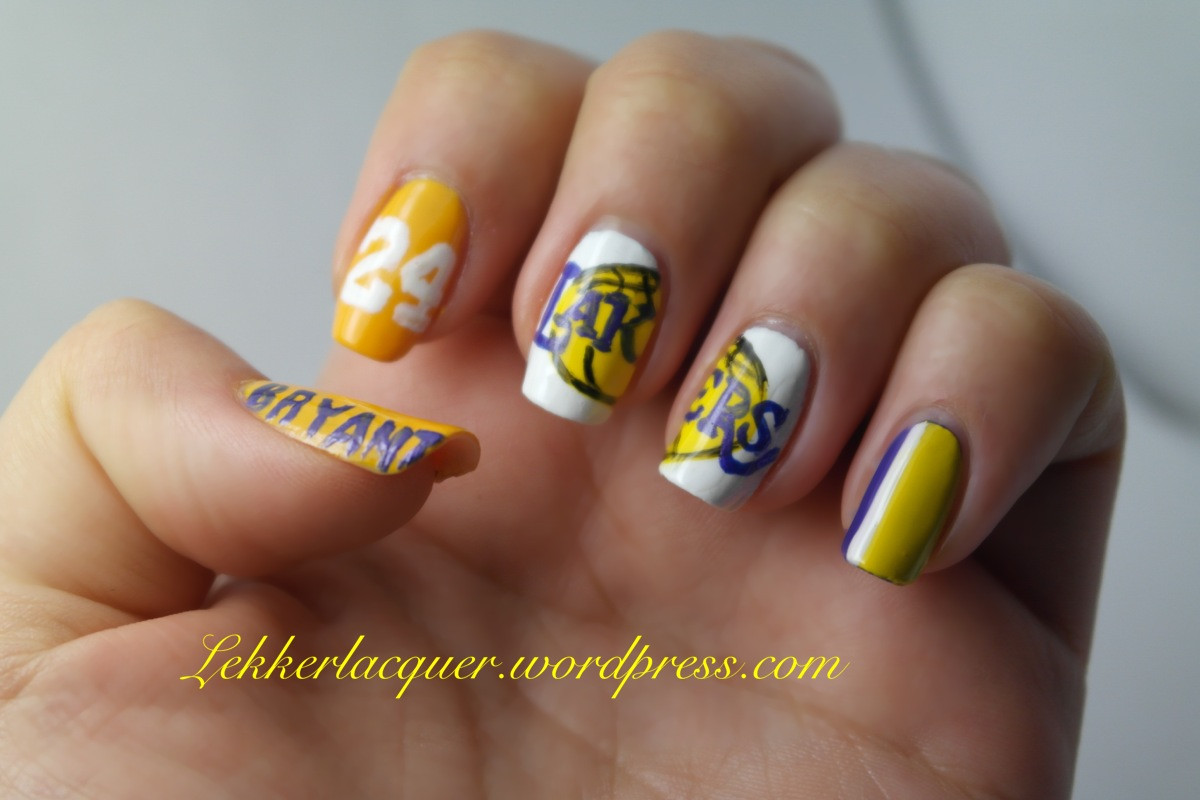 Lakers Nail Designs
 LA Lakers Manicure
