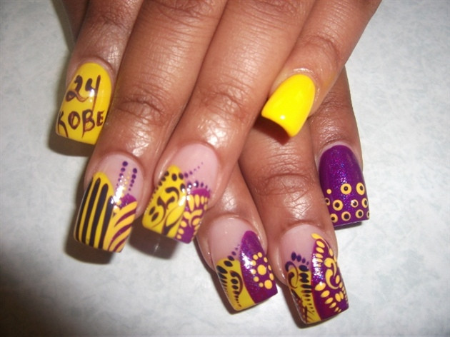 Lakers Nail Designs
 FOR ALL THE LAKERS FANS KEEP HOPE ALIVE Nail Art Gallery