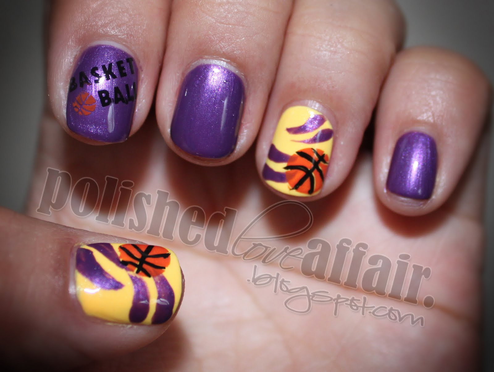 Lakers Nail Designs
 Polished Love Affair Let s Go Lakers Ready for Game 7