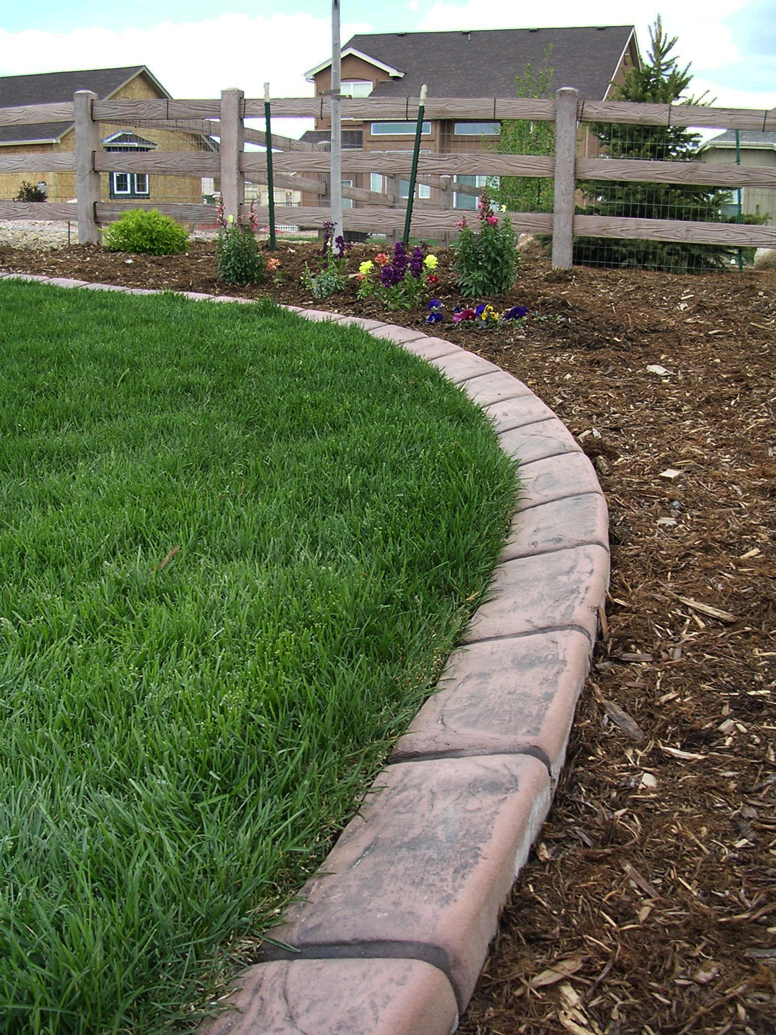 Landscape Edging Borders
 New concrete edging in Colorado Springs Looks so sweet