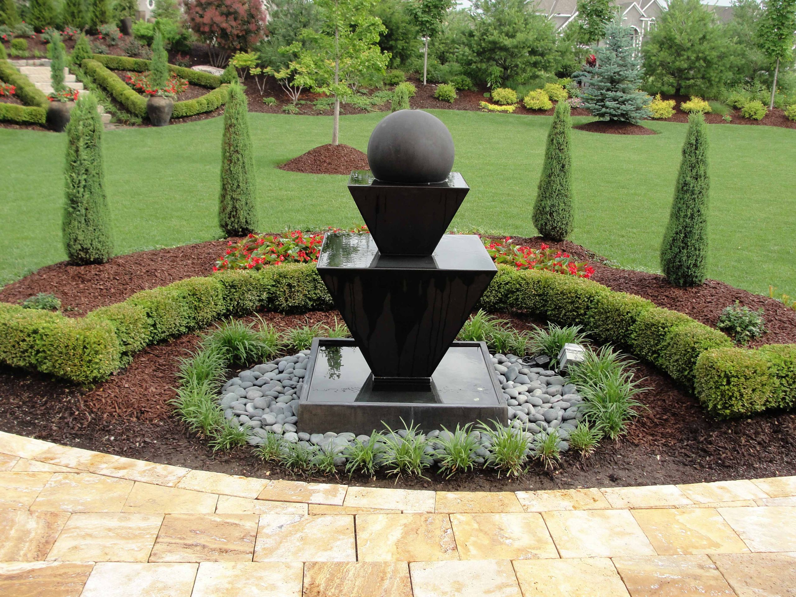 Landscape Fountain Ideas
 Custom Garden Fountains & Statuary in Kansas City at
