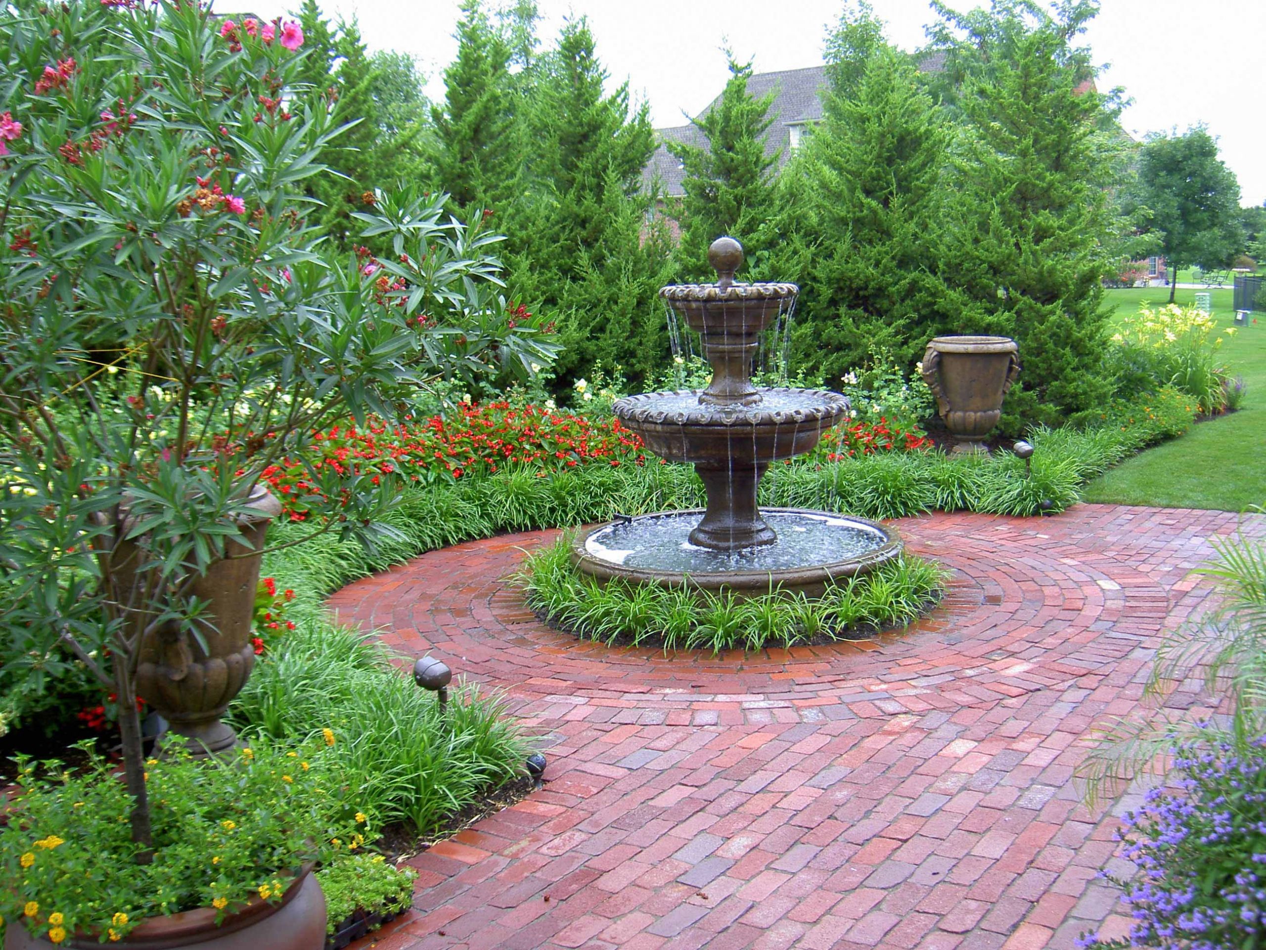 Landscape Fountain Ideas
 Green Area Funtains Design Diy Outdoor Water Fountain Kits