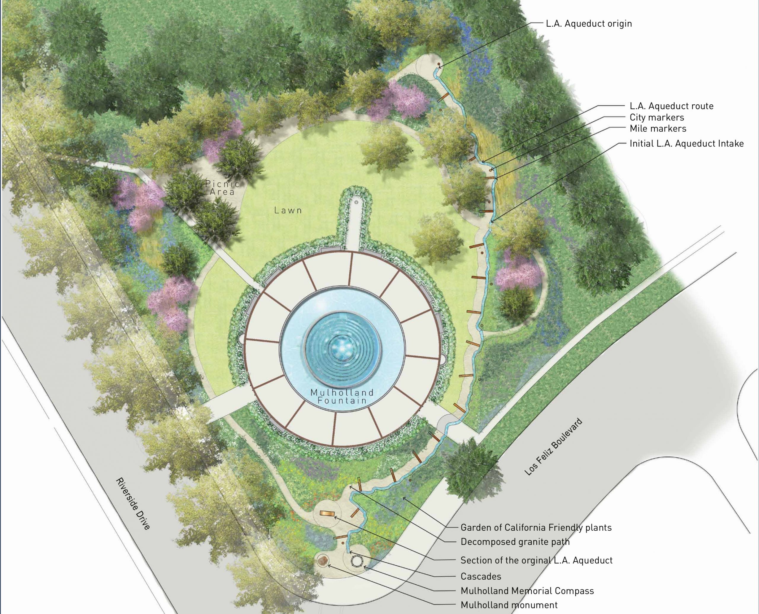 Landscape Fountain Plan
 Los Angeles Celebrates Aqueduct Centennial with