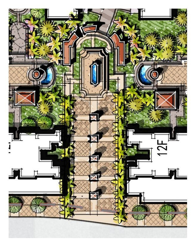 Landscape Fountain Plan
 117 best Freehand Landscape Master Plan images on Pinterest