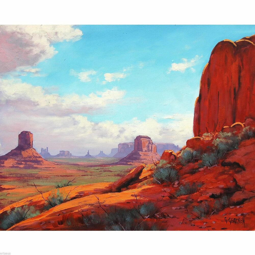 Landscape Oil Paintings
 Desert Painting Arizona Utah Monument Valley Landscape