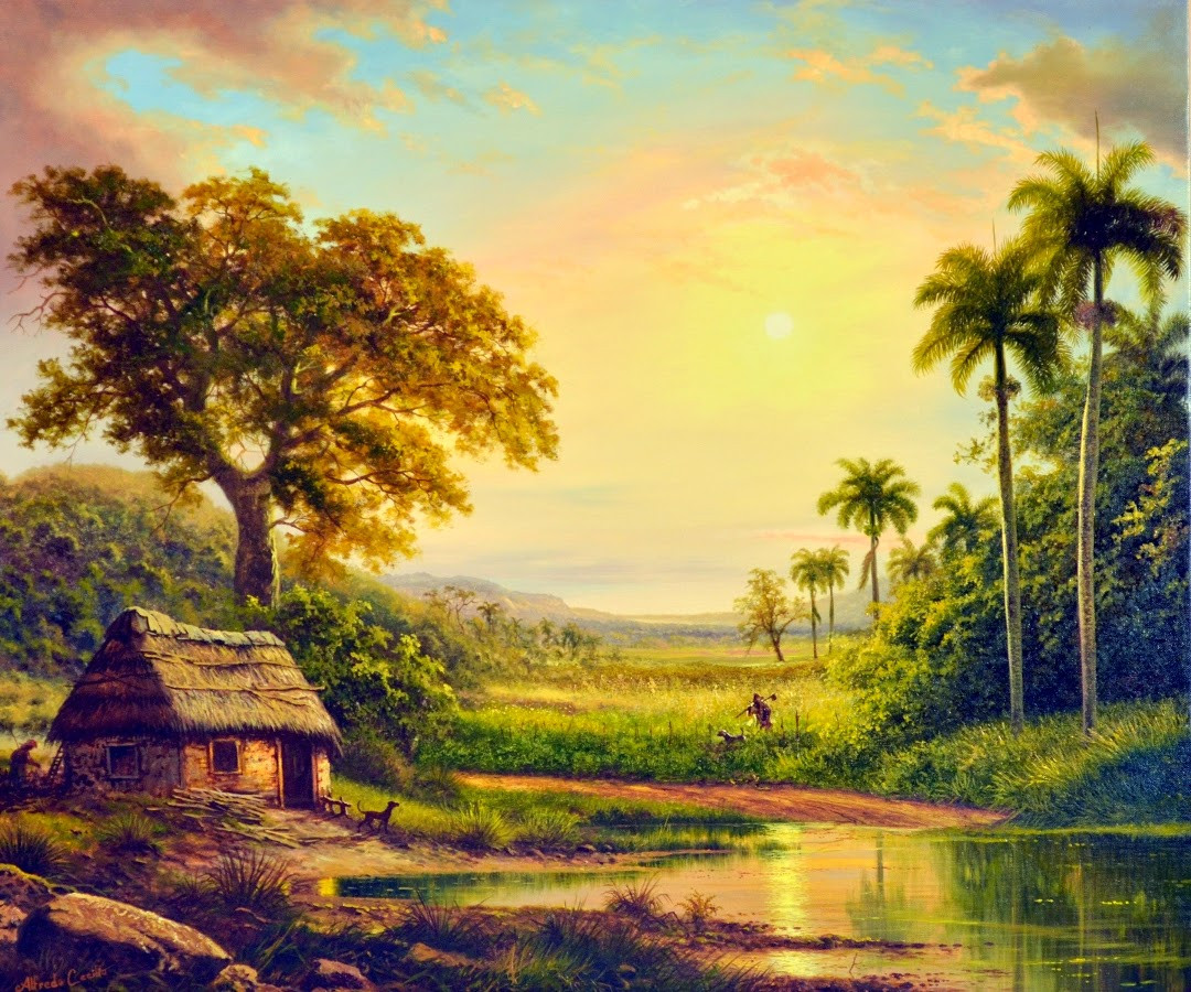 Landscape Oil Paintings
 Cuban Contemporary Painters line Art Gallery Cuban