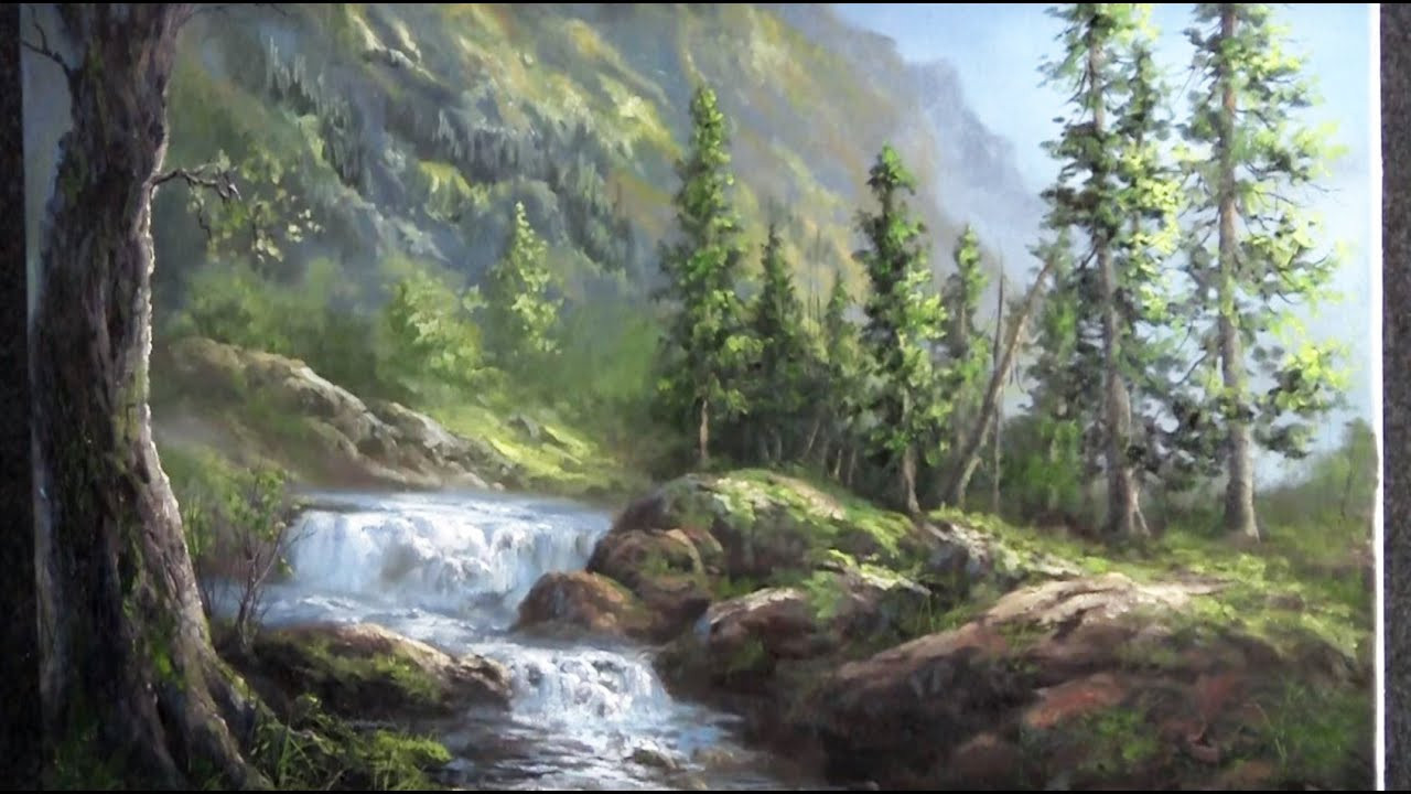 Landscape Oil Paintings
 Oil Painting Waterfall Landscape Paint with Kevin Hill