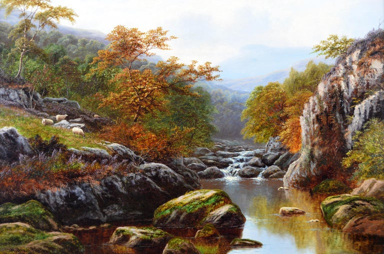 Landscape Paintings For Sale
 William Mellor 19th Century river landscape oil painting