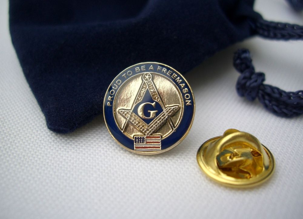 Lapel Pins
 Masonic Freemason Proud To Be A Freemason USA Flag Lapel