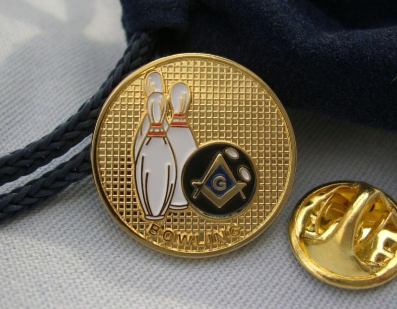 Lapel Pins
 Masonic Lodge 10 Ten Pin Bowling Alley League Pins Sport