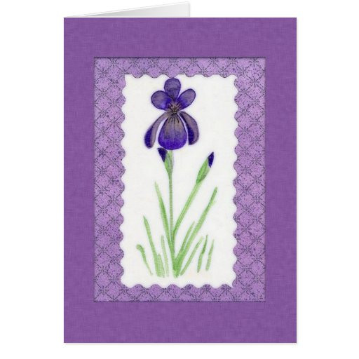 Large Birthday Cards
 Iris Birthday Card Print