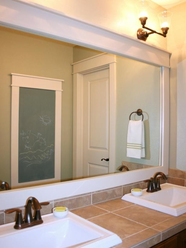 Large Framed Bathroom Mirrors
 How to Frame a Mirror A Place Called Home