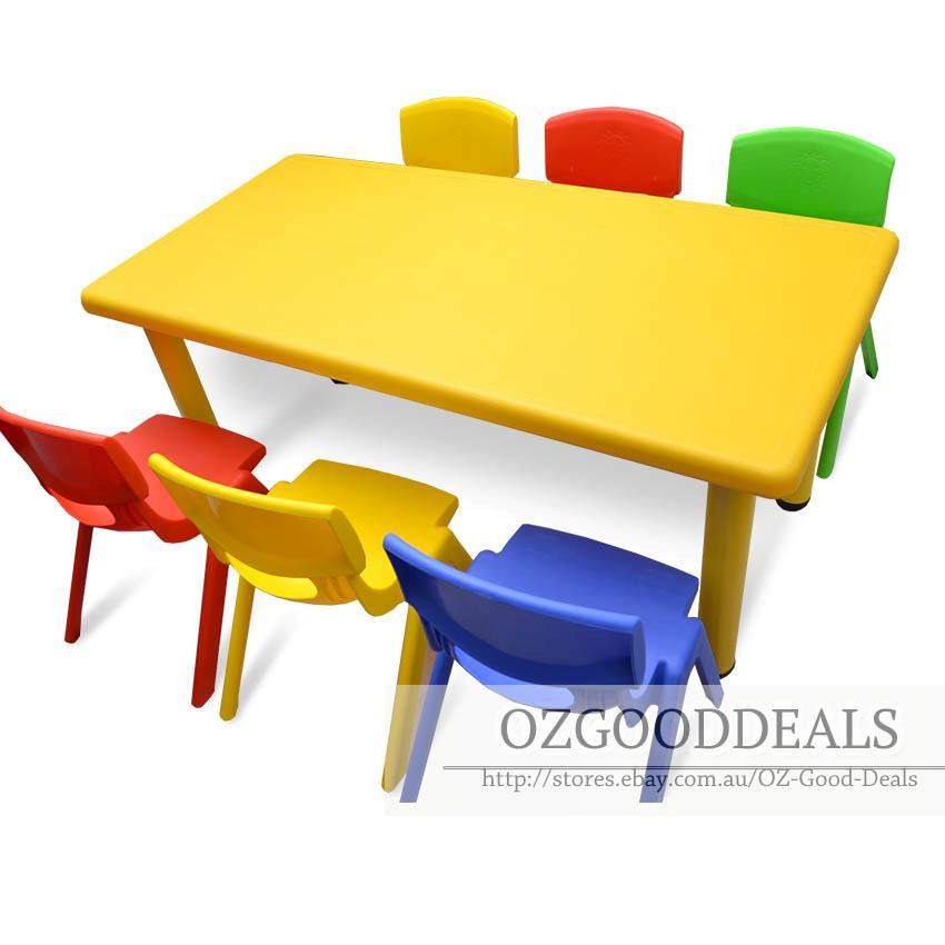 Large Kids Table
 Kids Toddler Children Activity Table and 6 Chair