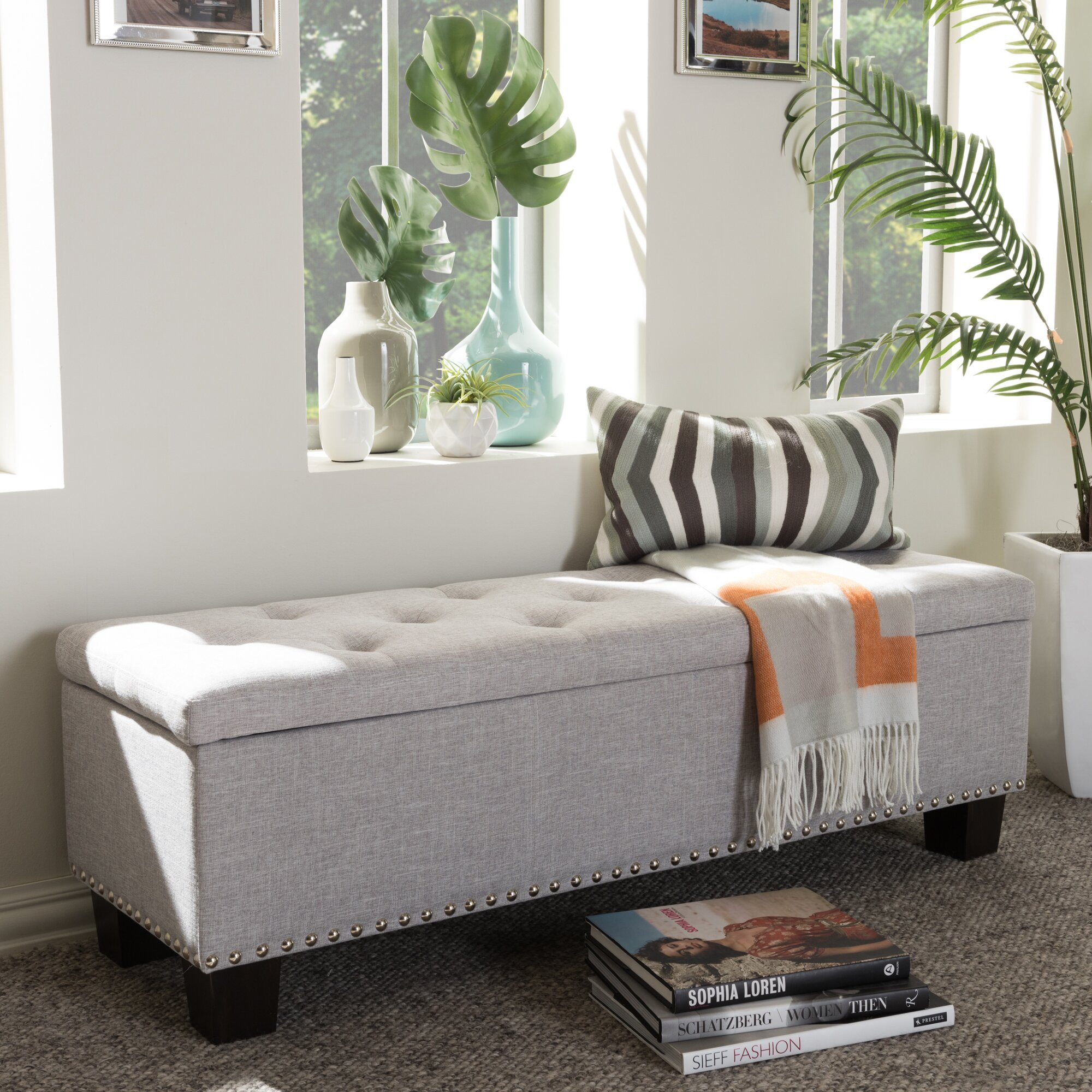 Large Storage Bench For Bedroom
 Wholesale Interiors Baxton Studio Giulia Upholstered