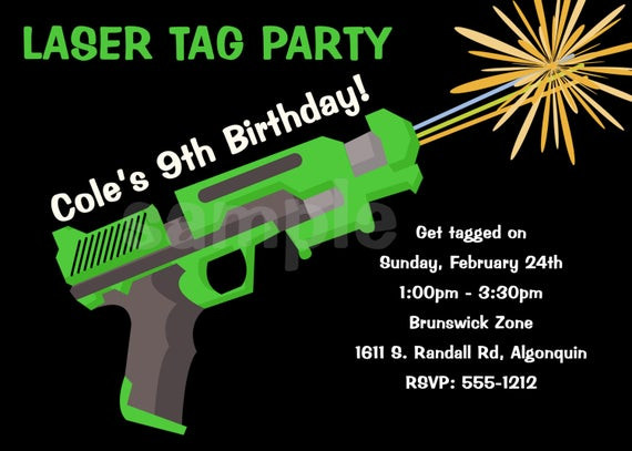 Laser Tag Birthday Party Invitations
 Laser Tag Birthday Invitation Laser Tag by