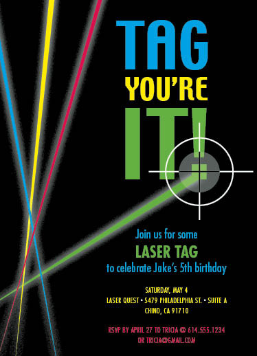 Laser Tag Birthday Party Invitations
 party invitations Laser Tag at Minted