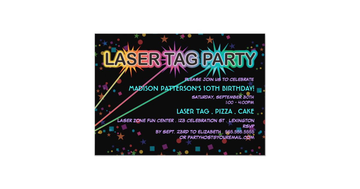 Laser Tag Birthday Party Invitations
 Laser Tag Birthday Party Invitation