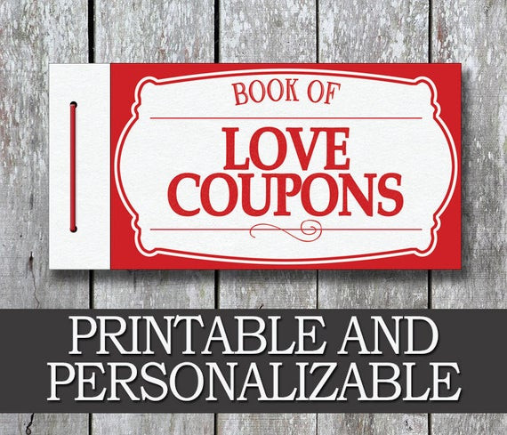 Last Minute Birthday Gift Ideas For Him
 Printable Love Coupon Book Gift for Him PDF Anniversary